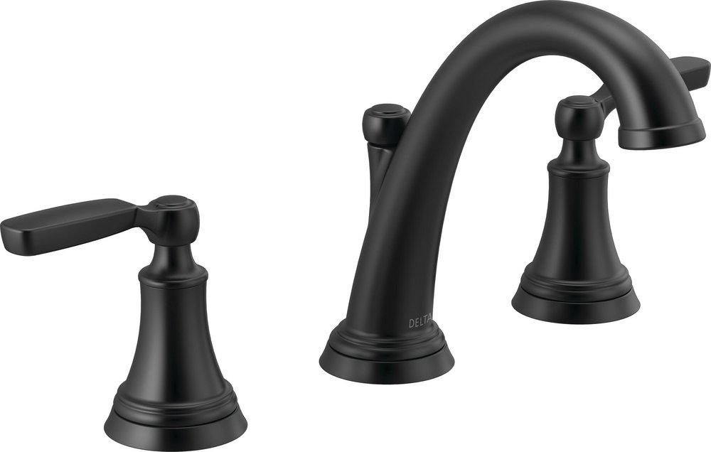 Delta Faucet Matte Black Two Handle Centerset/Minispread Bathroom Sink Faucet 