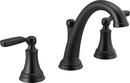 Two Handle Widespread Bathroom Sink Faucet in Matte Black