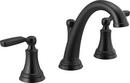 Two Handle Centerset Bathroom Sink Faucet in Matte Black