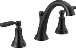 Two Handle Widespread Bathroom Sink Faucet in Matte Black