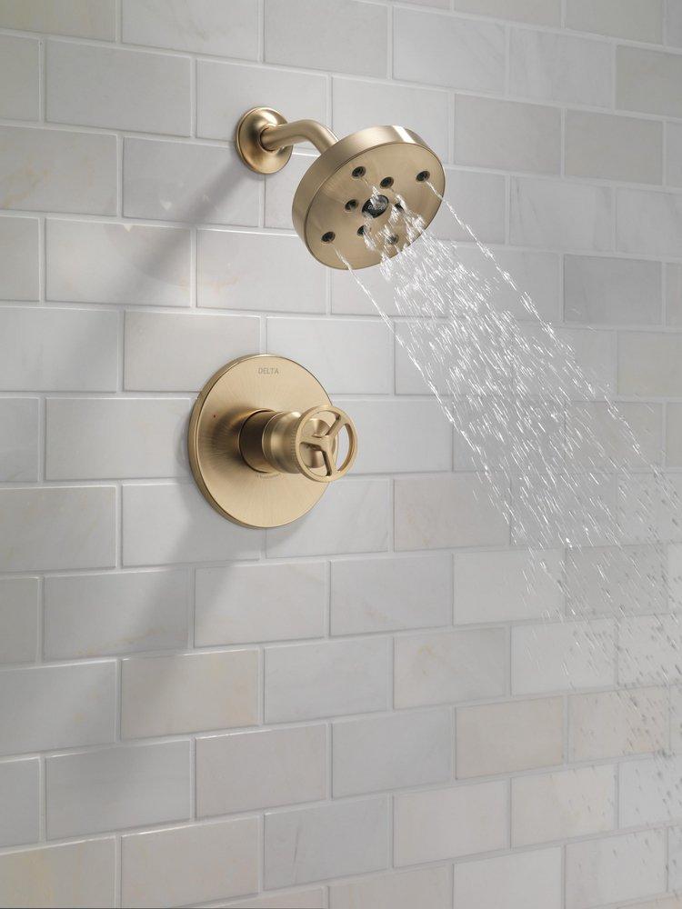 One Handle Single Function Shower Faucet in Champagne Bronze (Trim Only) 