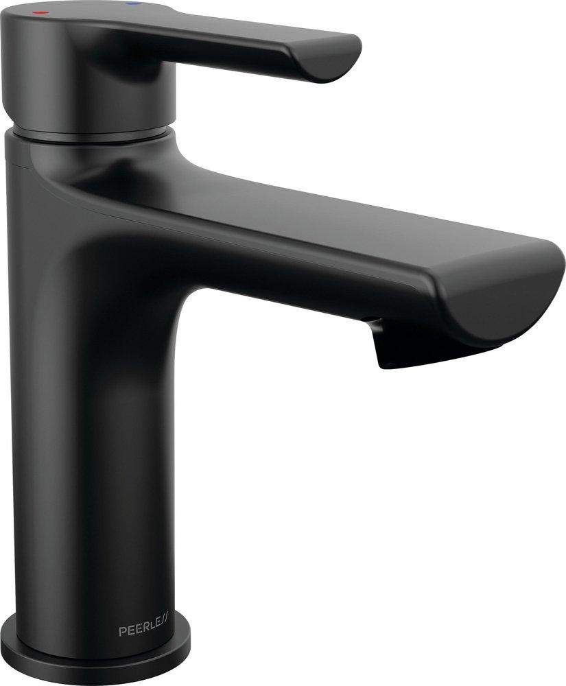 Single Handle Monoblock Bathroom Sink Faucet in Matte Black 