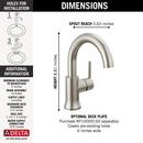 Single Handle Monoblock Bathroom Sink Faucet in Brilliance&reg; Stainless 