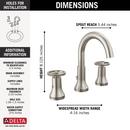 Two Handle Widespread Bathroom Sink Faucet in Brilliance&reg; Stainless 
