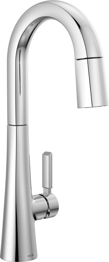 Single Handle Pull Down Bar Faucet with Touch2O&reg; Technology in Lumicoat&reg; Chrome image number 0