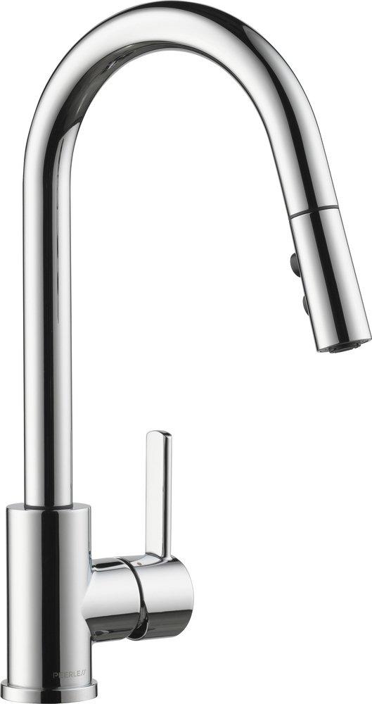 Peerless® Chrome Single Handle Pull Down Kitchen Faucet 