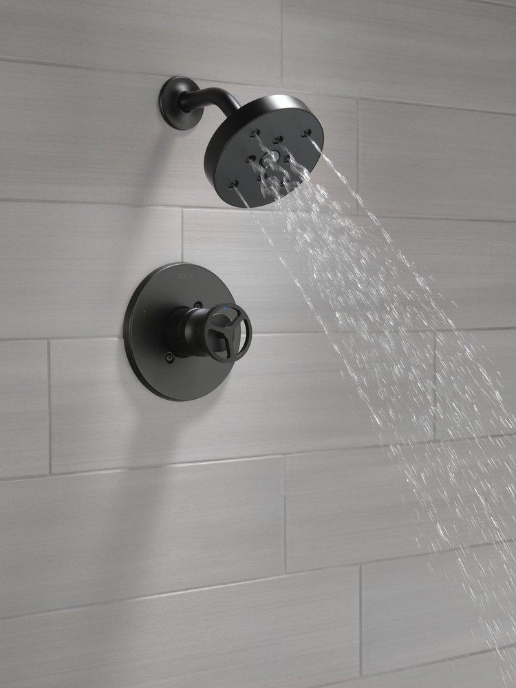 Single Handle Multi Function Shower Faucet in Matte Black (Trim Only) 