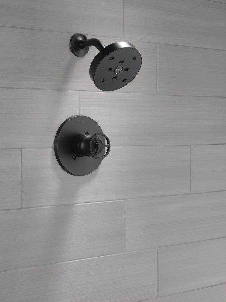 Single Handle Multi Function Shower Faucet in Matte Black (Trim Only) 