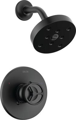 Single Handle Multi Function Shower Faucet in Matte Black (Trim Only)