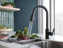 Single Handle Pull Down Kitchen Faucet in Matte Black 