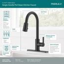 Single Handle Pull Down Kitchen Faucet in Matte Black 