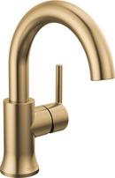 Single Handle Monoblock Bathroom Sink Faucet in Champagne Bronze 
