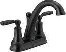 Two Handle Centerset Bathroom Sink Faucet in Matte Black