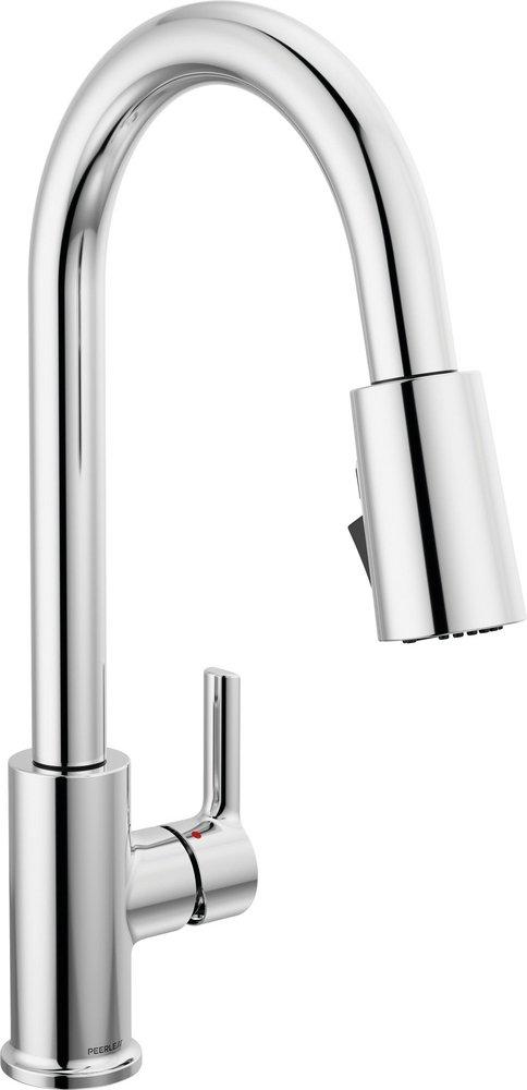 Peerless&reg; Chrome Single Handle Pull Down Kitchen Faucet 