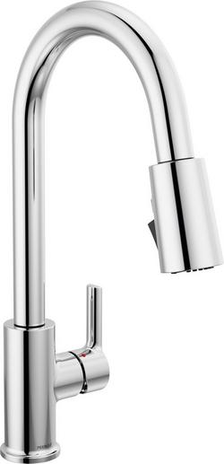 Single Handle Pull Down Kitchen Faucet in Chrome