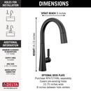 Delta Faucet Matte Black Single Handle Pull Down Kitchen Faucet 