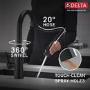 Delta Faucet Matte Black Single Handle Pull Down Kitchen Faucet 