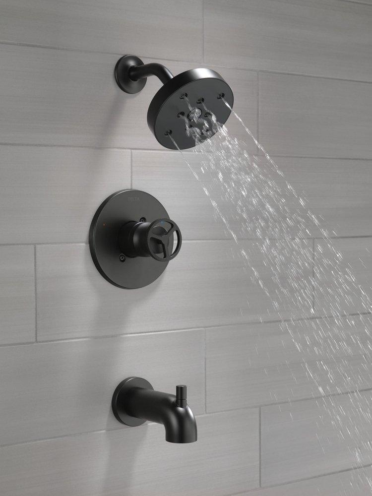 Single Handle Multi Function Bathtub & Shower Faucet in Matte Black (Trim Only) 