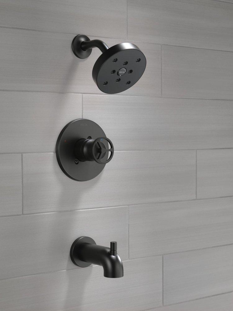Single Handle Multi Function Bathtub & Shower Faucet in Matte Black (Trim Only) 