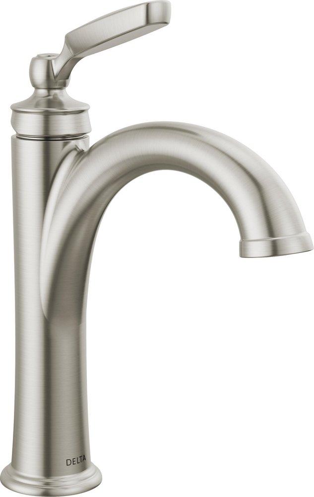 Delta Faucet Brilliance&reg; Stainless Single Handle Bathroom Sink Faucet 