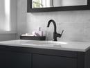 Single Handle Monoblock Bathroom Sink Faucet in Matte Black 