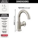 Single Handle Monoblock Bathroom Sink Faucet in Brilliance&reg; Stainless 