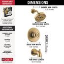 One Handle Single Function Bathtub & Shower Faucet in Champagne Bronze (Trim Only) 