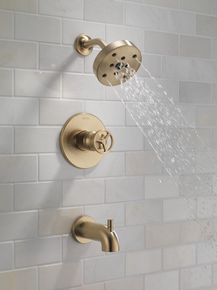 One Handle Single Function Bathtub & Shower Faucet in Champagne Bronze (Trim Only) 