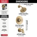 One Handle Single Function Bathtub & Shower Faucet in Champagne Bronze (Trim Only) 