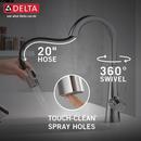 Delta Faucet Lumicoat Arctic Stainless Single Handle Pull Down Bar Faucet 