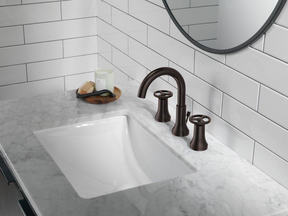 Two Handle Widespread Bathroom Sink Faucet in Venetian Bronze 