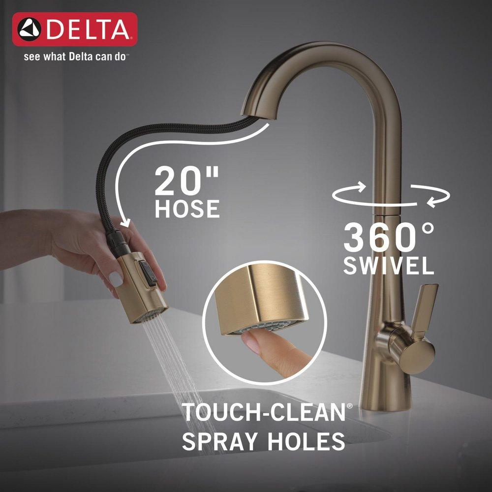 Single Handle Pull Down Kitchen Faucet in Lumicoat&reg; Champagne Bronze 