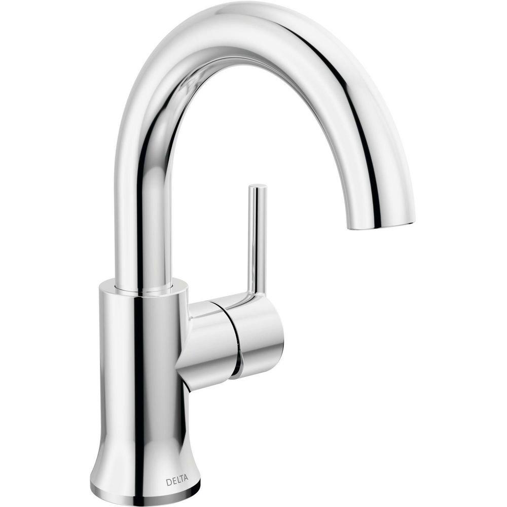 Delta Faucet Chrome Single Handle Monoblock Bathroom Sink Faucet 