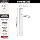 DELTA TRINSIC SINGLE HANDLE VESSEL BATHROOM FAUCET 
