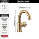 Single Handle Monoblock Bathroom Sink Faucet in Brilliance&reg; Champagne Bronze 