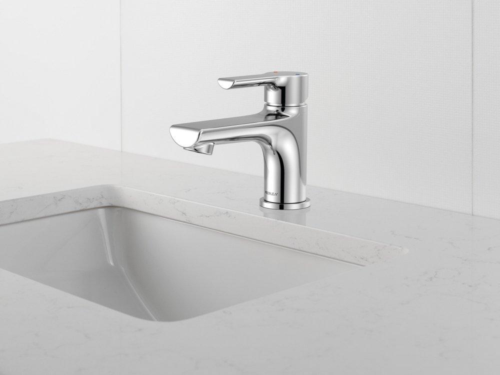 Single Handle Monoblock Bathroom Sink Faucet in Chrome 