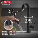 Delta Faucet Matte Black Single Handle Pull Down Bar Faucet with Touch2O® Technology 
