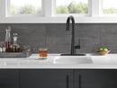 Delta Faucet Matte Black Single Handle Pull Down Bar Faucet with Touch2O® Technology 