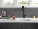 Delta Faucet Matte Black Single Handle Pull Down Bar Faucet with Touch2O® Technology 