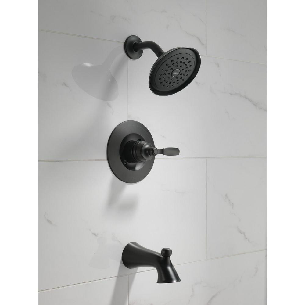 Delta Faucet Matte Black One Handle Single Function Bathtub & Shower Faucet 