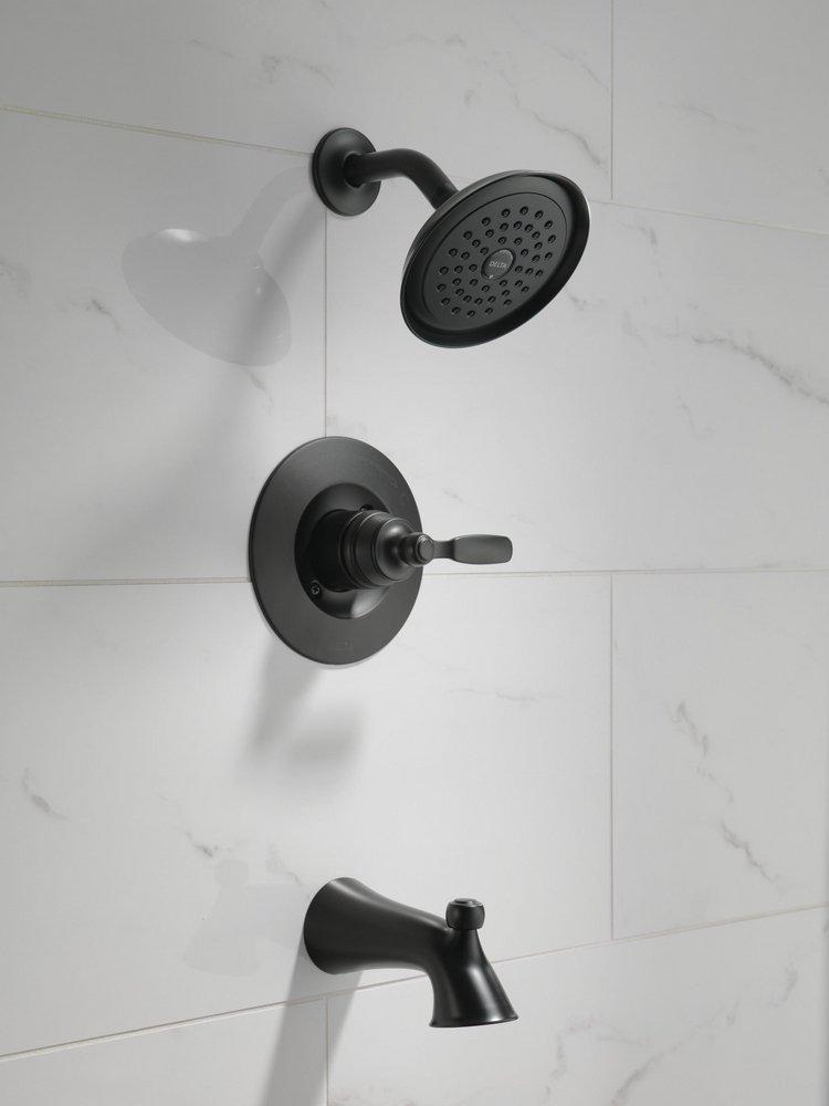 Delta Faucet Matte Black One Handle Single Function Bathtub & Shower Faucet 