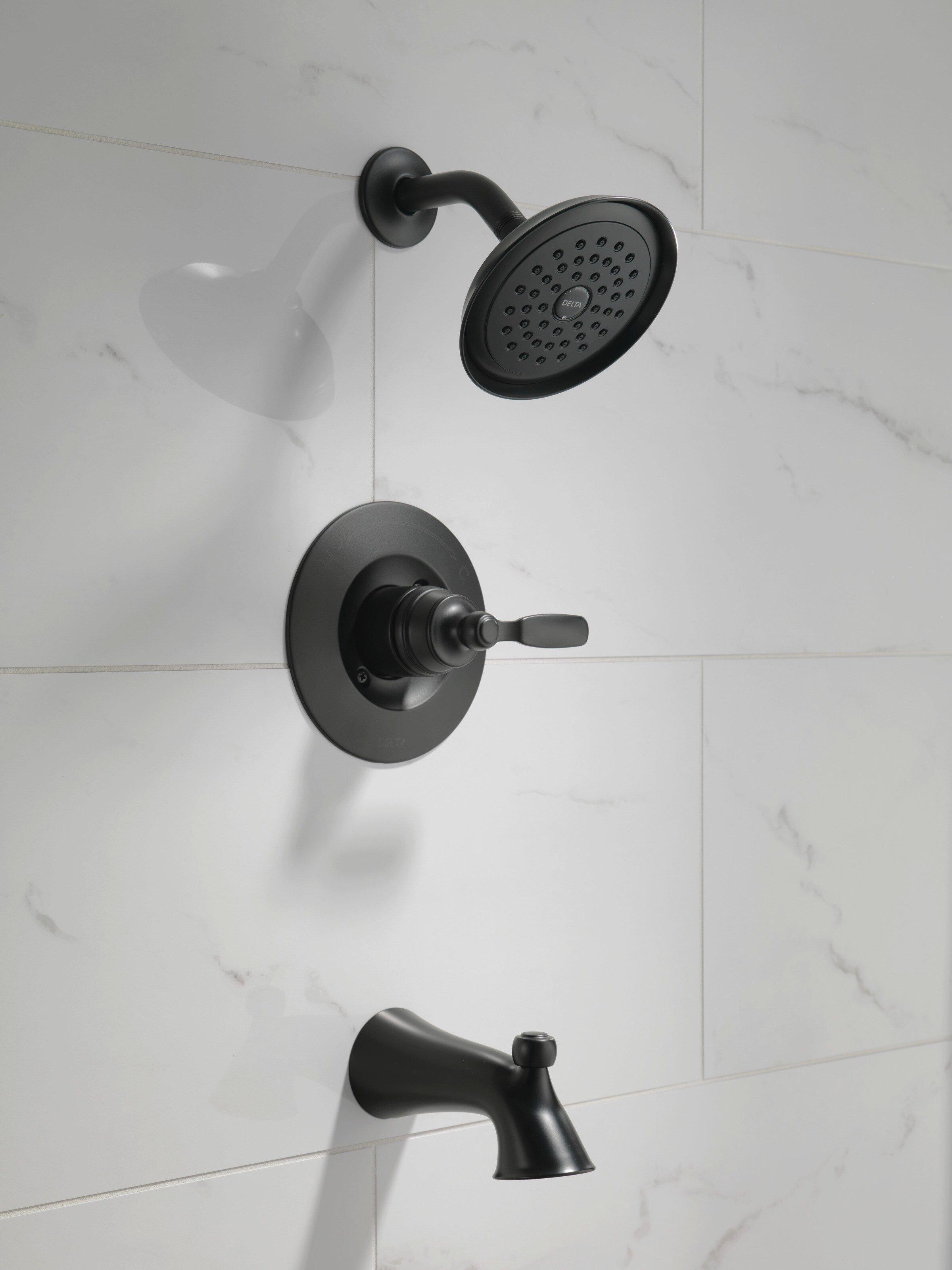 Delta Faucet Matte Black One Handle Single Function Bathtub & Shower Faucet 