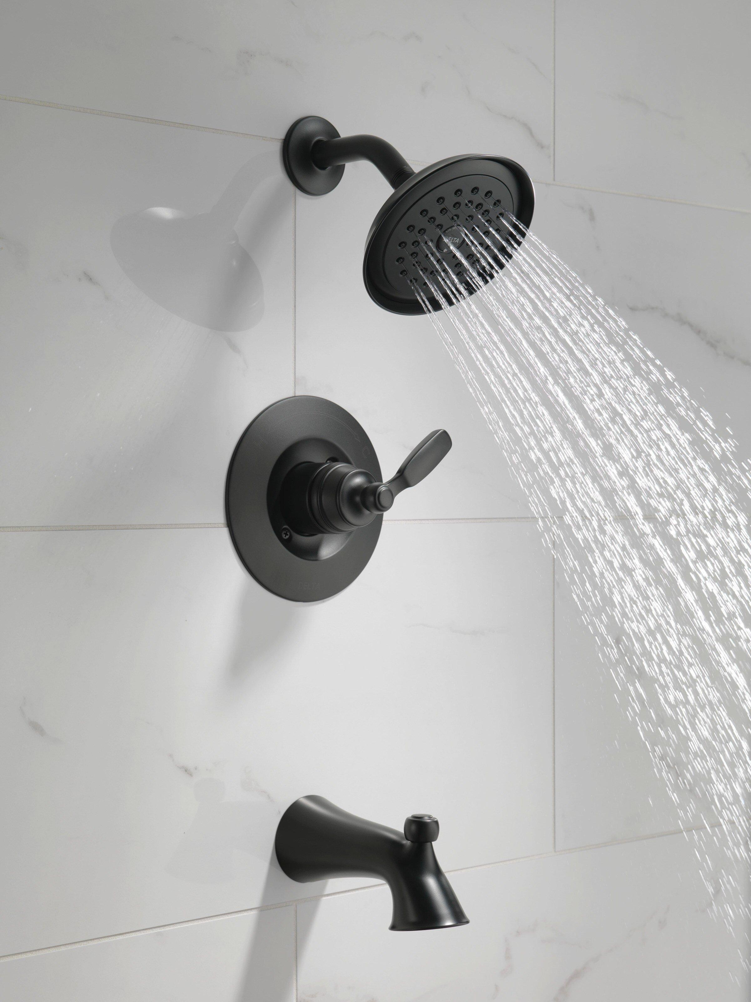 Delta Faucet Matte Black One Handle Single Function Bathtub & Shower Faucet 