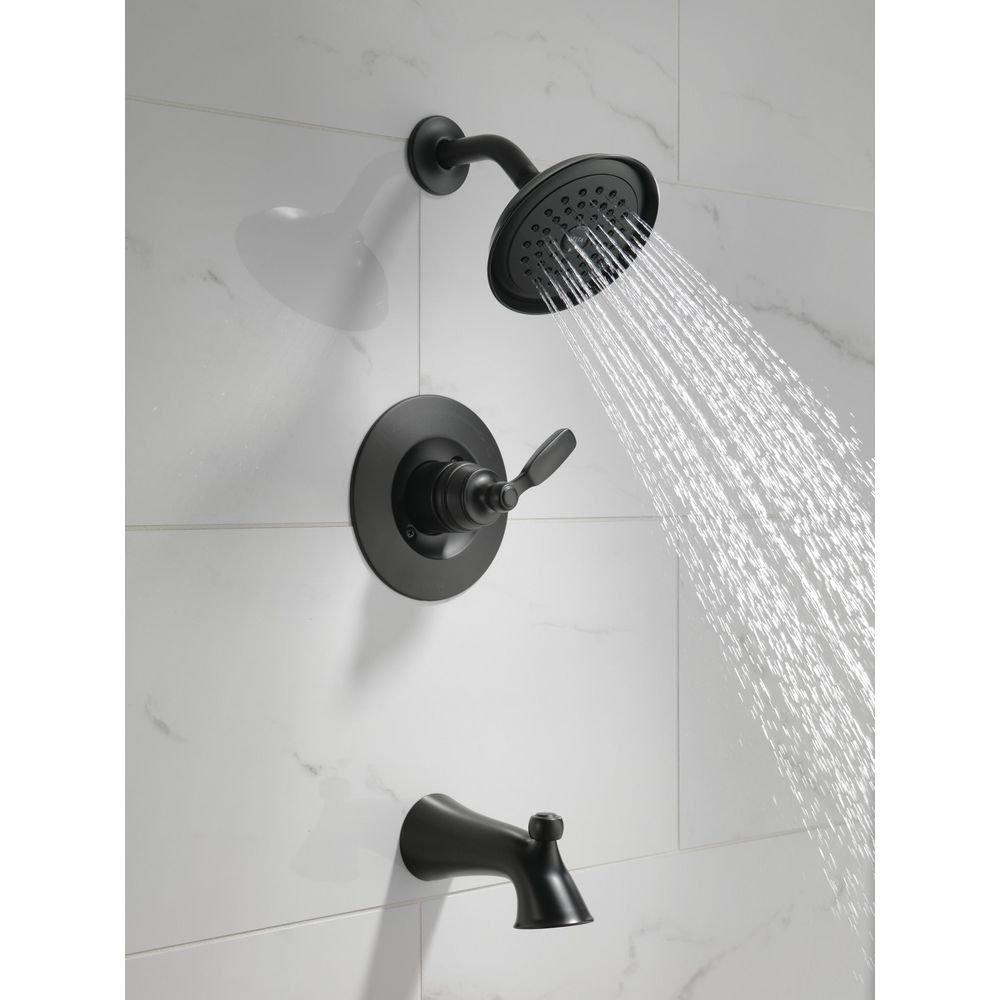 Delta Faucet Matte Black One Handle Single Function Bathtub & Shower Faucet 