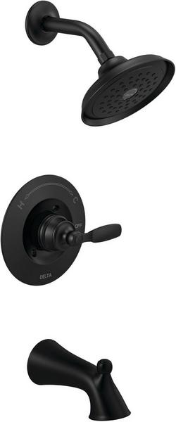 One Handle Single Function Bathtub & Shower Faucet in Matte Black (Trim Only)