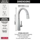 Delta Faucet Arctic Stainless Single Handle Pull Down Kitchen Faucet 