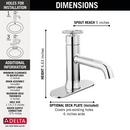 Single Handle Monoblock Bathroom Sink Faucet in Chrome 
