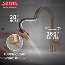Delta Faucet Lumicoat Champagne Bronze Single Handle Pull Down Kitchen Faucet 