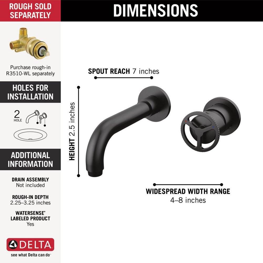 Single Handle Bathroom Sink Faucet in Matte Black 