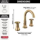 Two Handle Widespread Bathroom Sink Faucet in Brilliance&reg; Champagne Bronze 